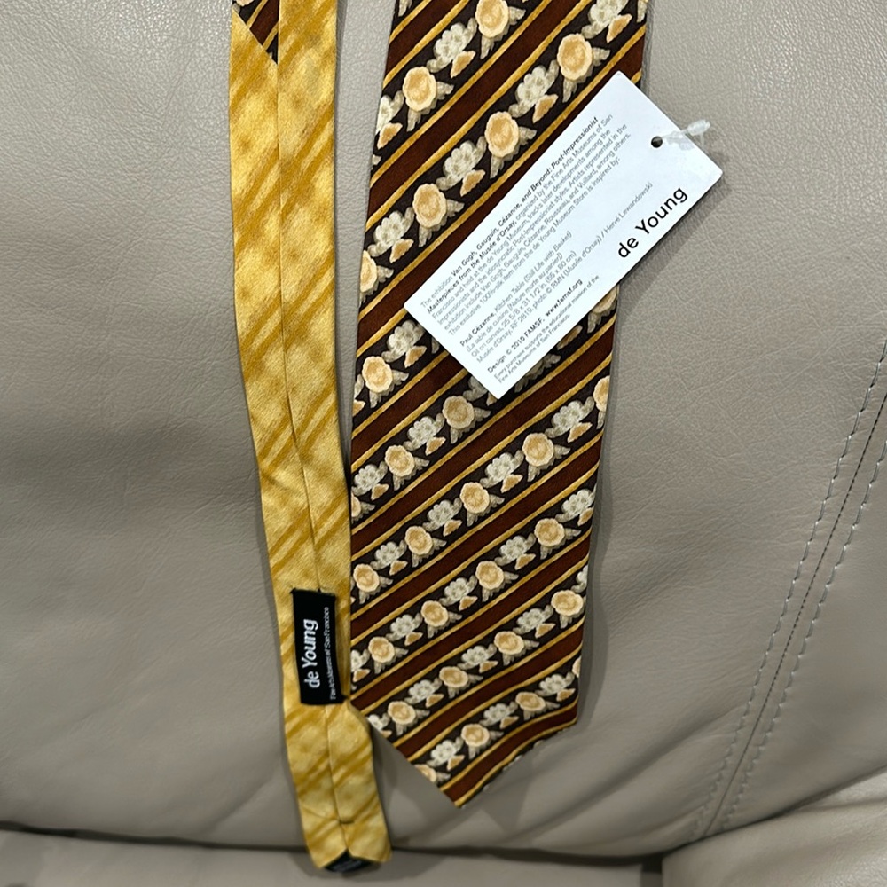 Men tie from the De Young museum in San Francisco.